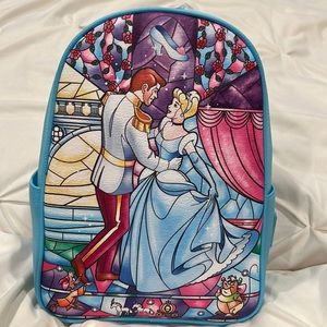 SALE! Loungefly EXCLUSIVE Disney Cinderella Stained Glass Mini Backpack NWT #1